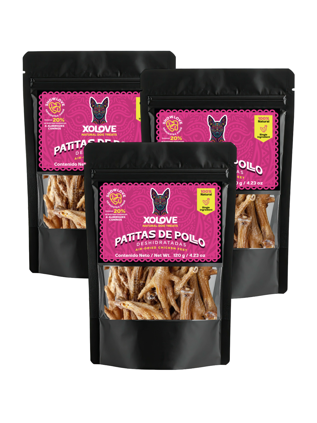 Patitas Pack (3 bolsas de Patitas) + Envío gratis
